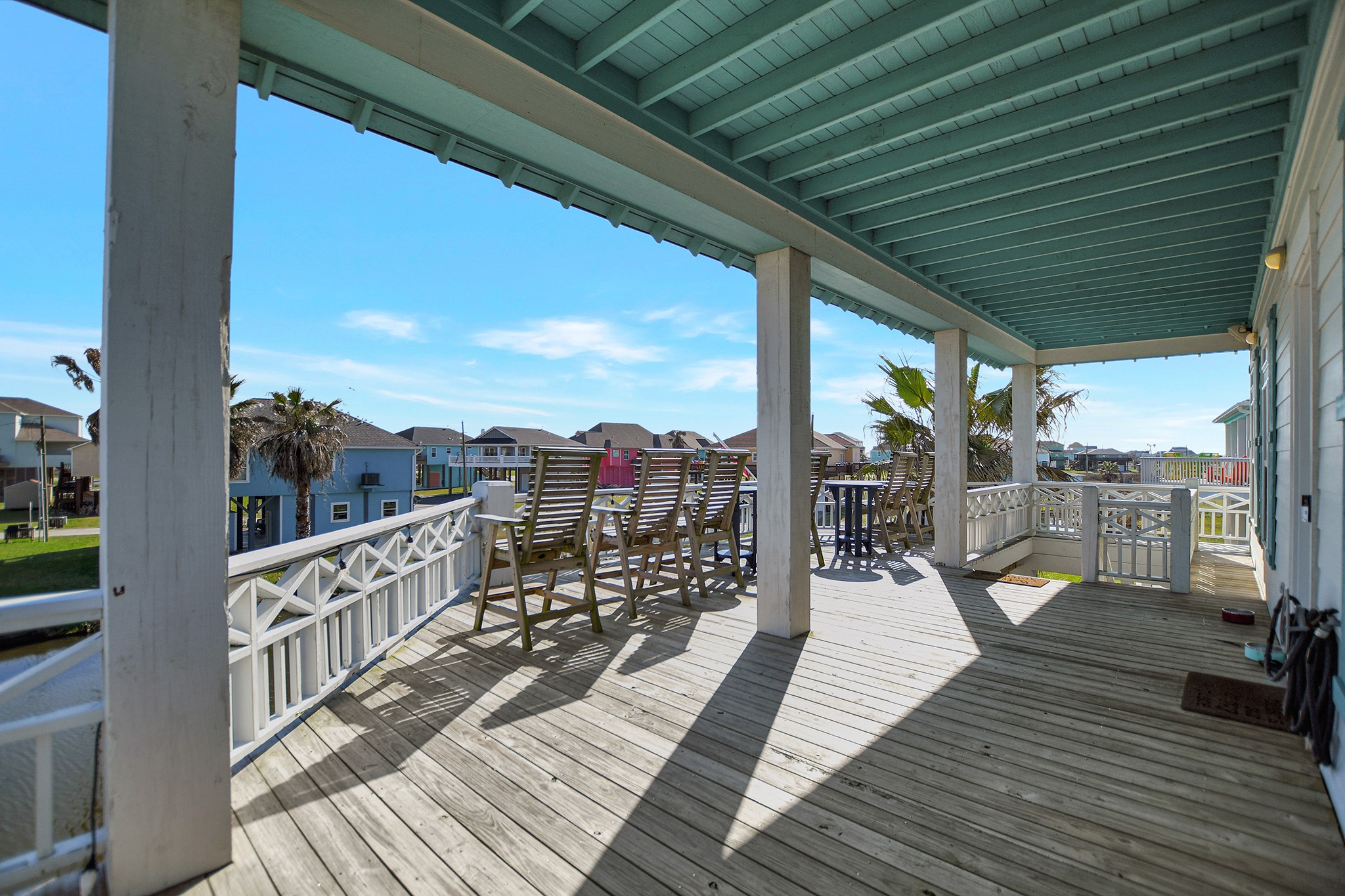 2570 Tide Road Port Bolivar, TX 77650 - Photo 11 of 50 a view of balcony with a ocean view