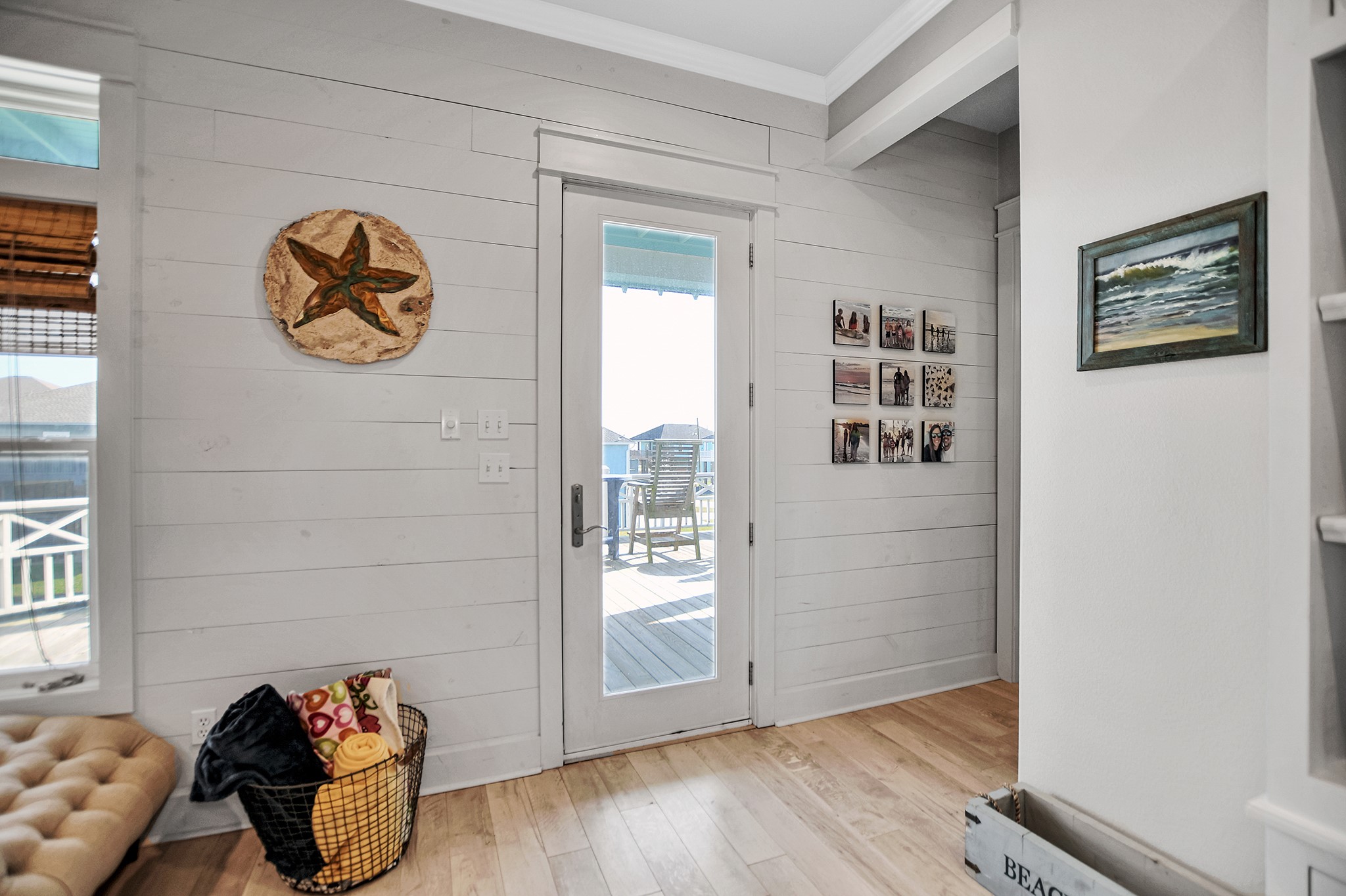 2570 Tide Road Port Bolivar, TX 77650 - Photo 15 of 50 a view of workspace with wooden floor and windows