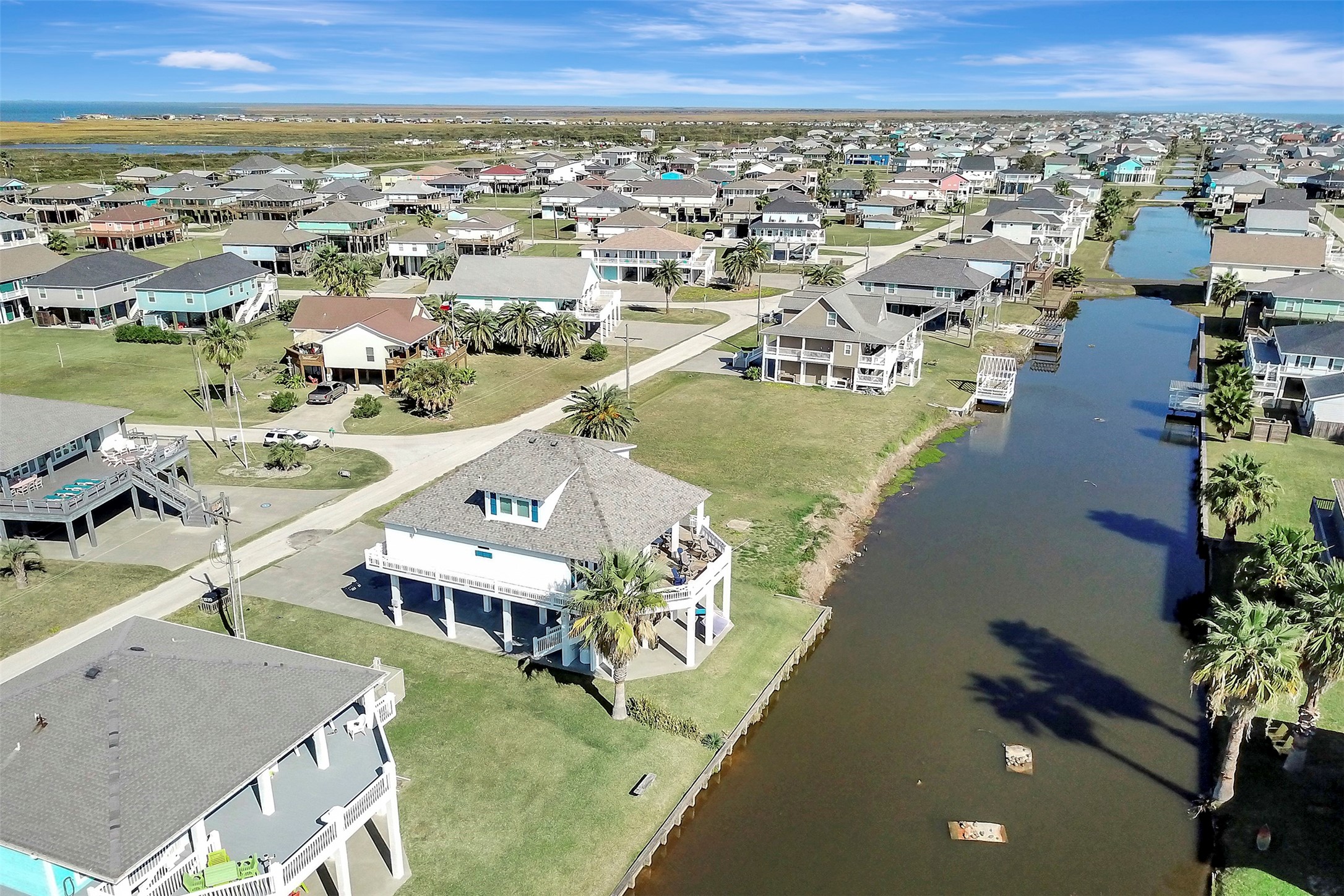 2570 Tide Road Port Bolivar, TX 77650 - Photo 50 of 50 an aerial view of residential houses with outdoor space