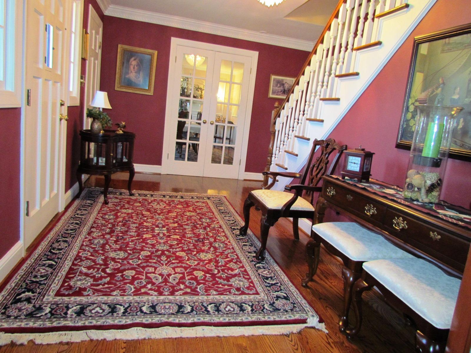 291 Robin Hood Road Bassett, VA 24055 - Photo 5 of 54 Foyer to Dining Room with Fireplace