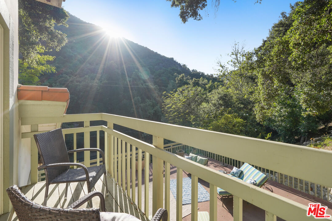 964 Old Topanga Canyon Road Topanga, CA 90290 - Photo 39 of 75 a view of balcony with furniture