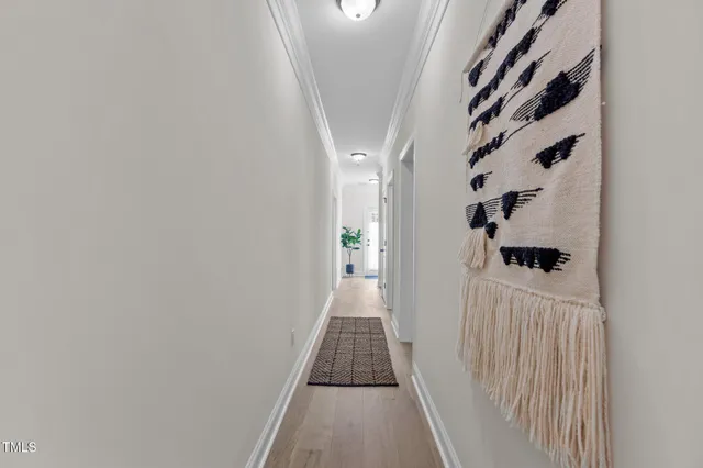 wooden floor with a white curtain