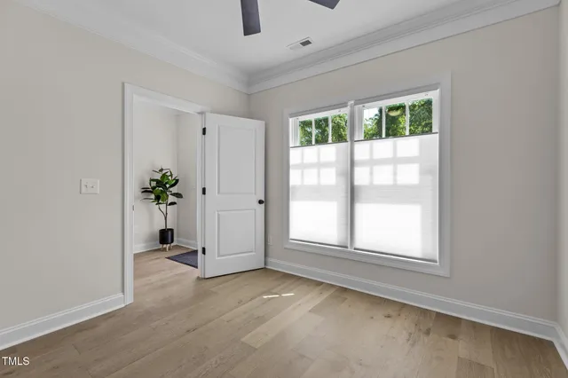 an empty room with a window