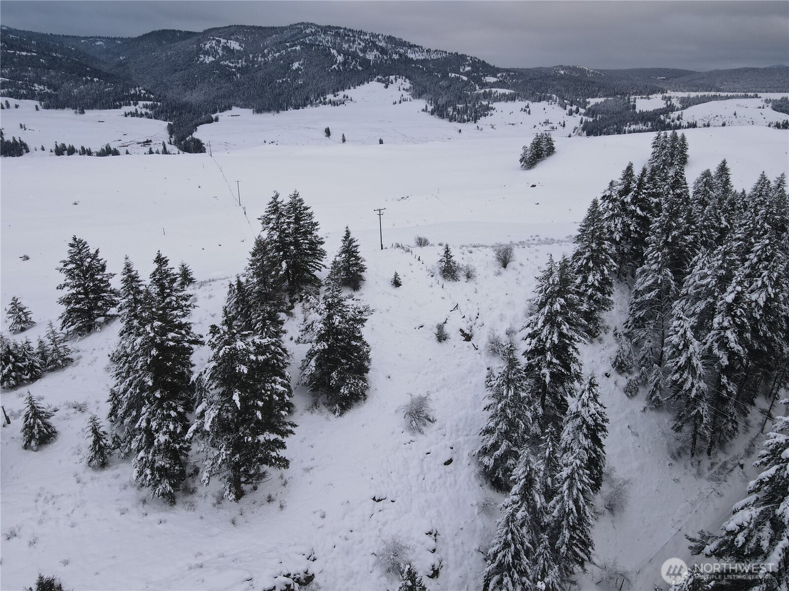 a view of outside covered with snow