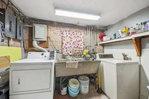 a room with storage and utility