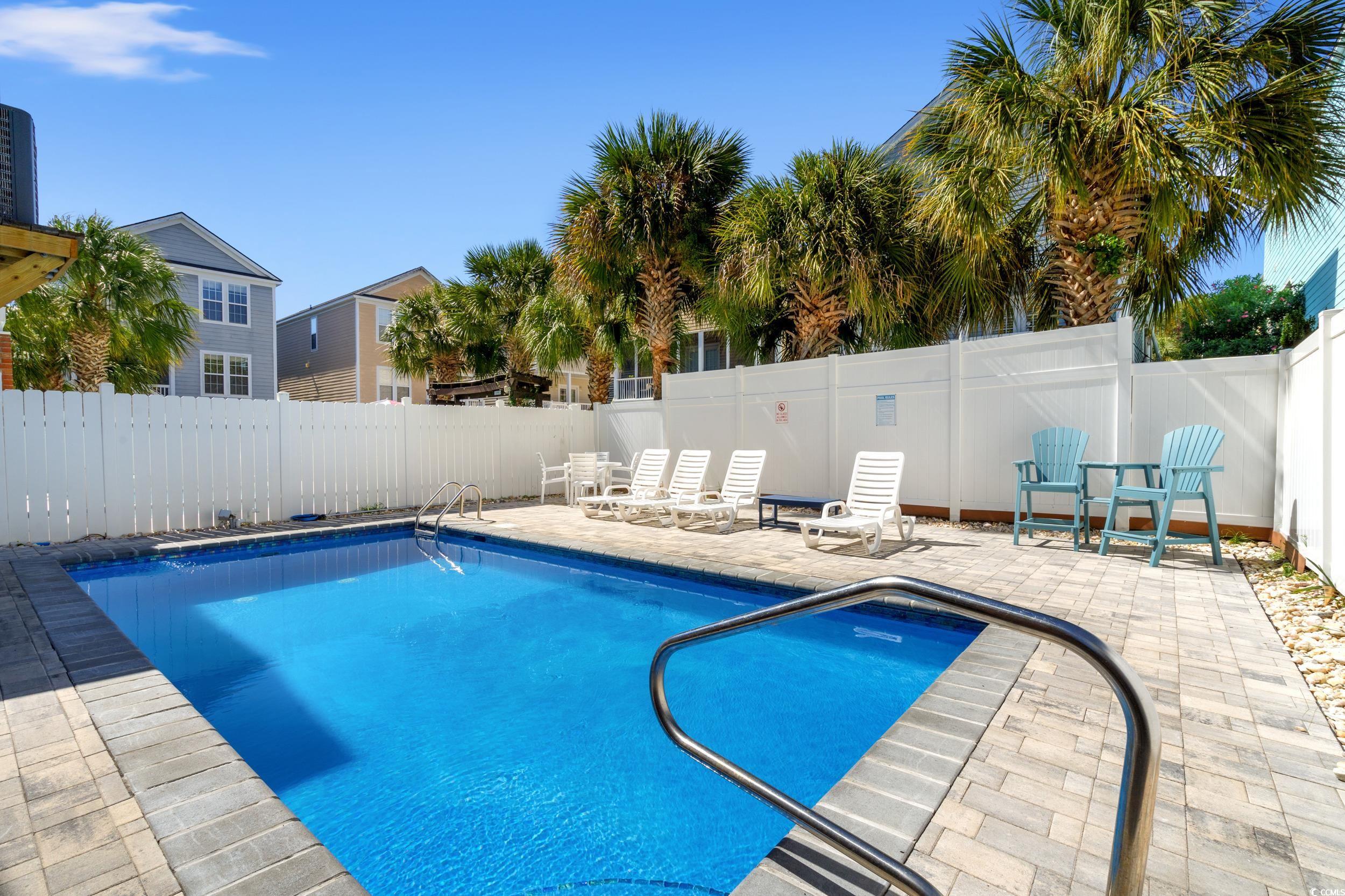 113 B 15th Avenue South Surfside Beach, SC 29575 - Photo 3 of 40 View of swimming pool featuring a patio area and a fenced backyard