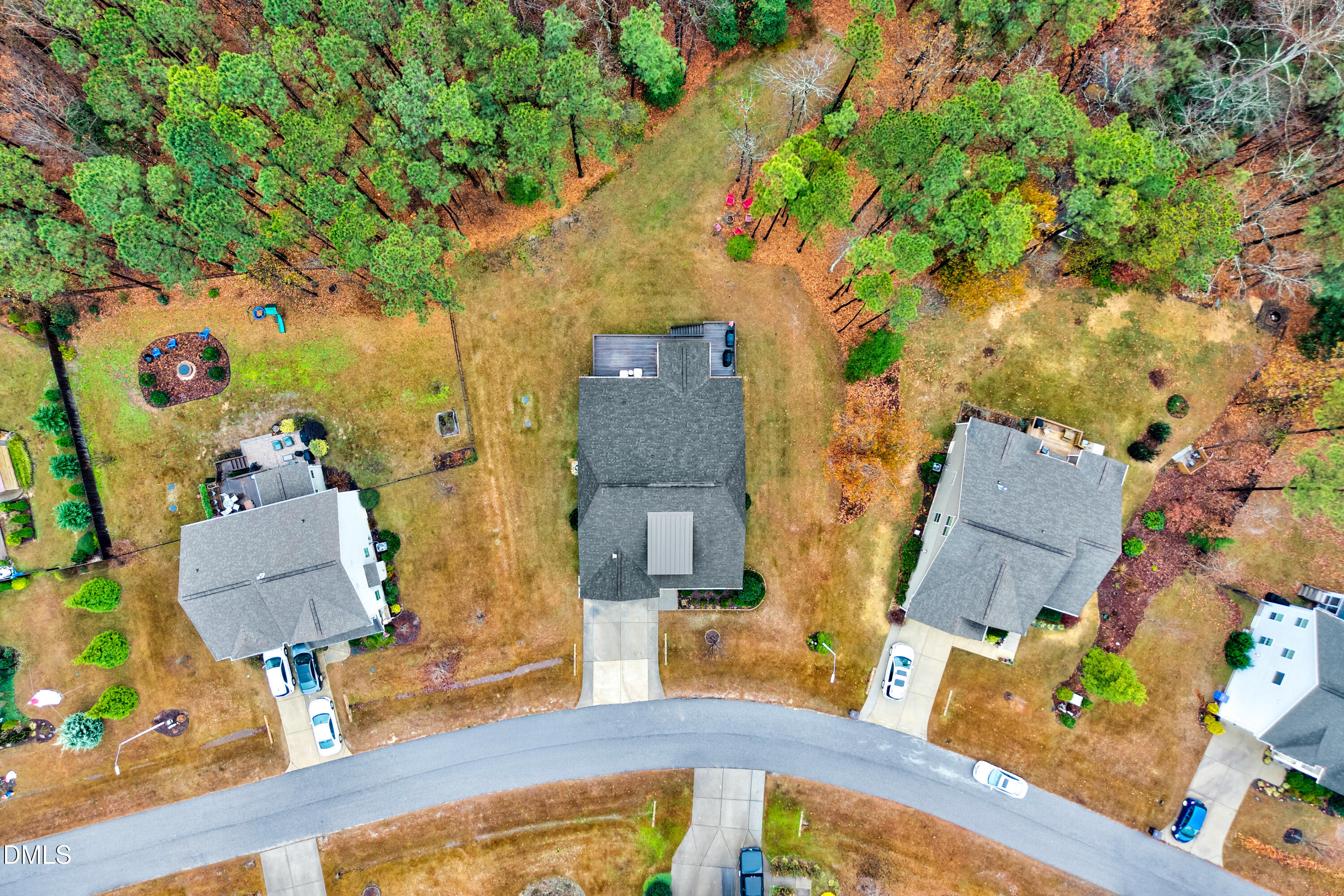 8621 Jordan Meadow Drive Fuquay-Varina, NC 27526 - Photo 41 of 55 an aerial view of residential houses with outdoor space