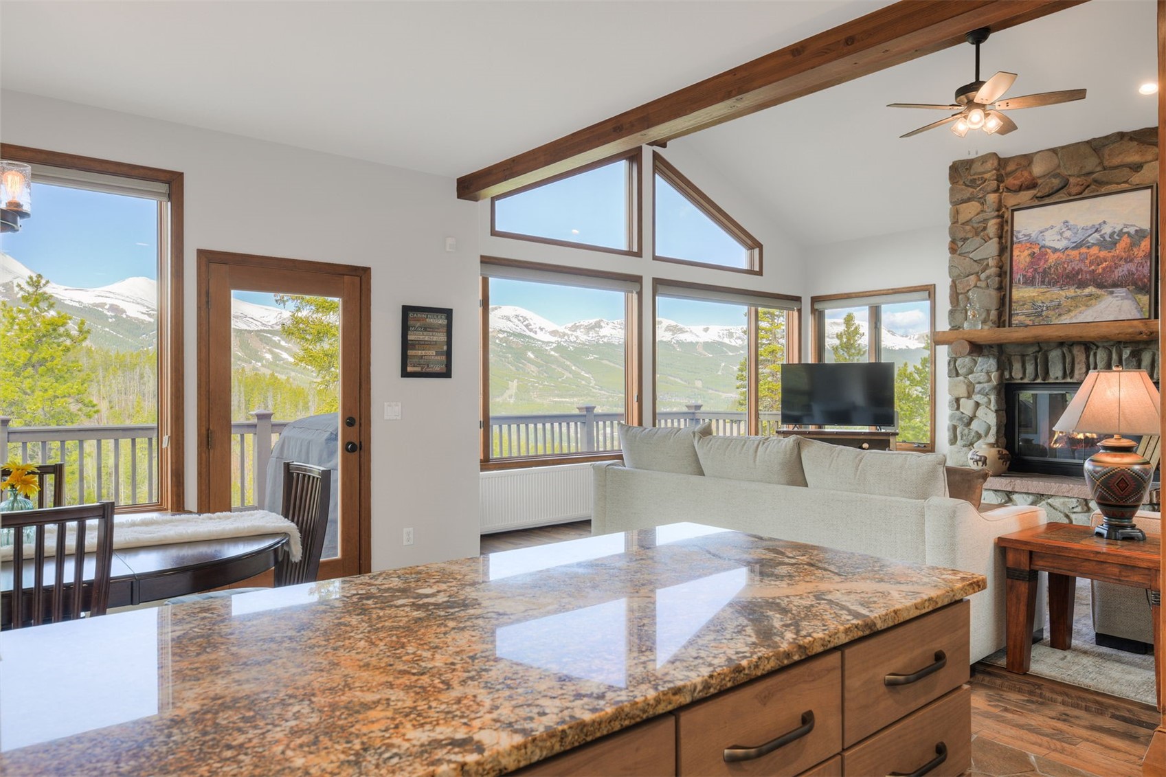 2542 Boreas Pass Road Breckenridge, CO 80424 - Photo 12 of 33 a view of living room with furniture and floor to ceiling window