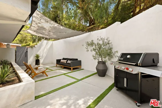 a view of outdoor space and seating area