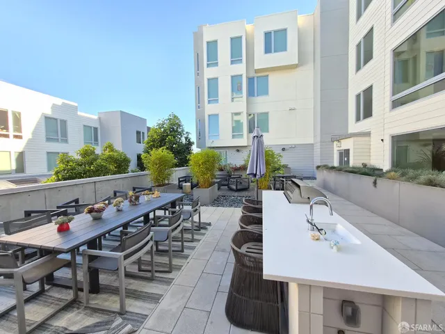 a view of a yard with an outdoor space