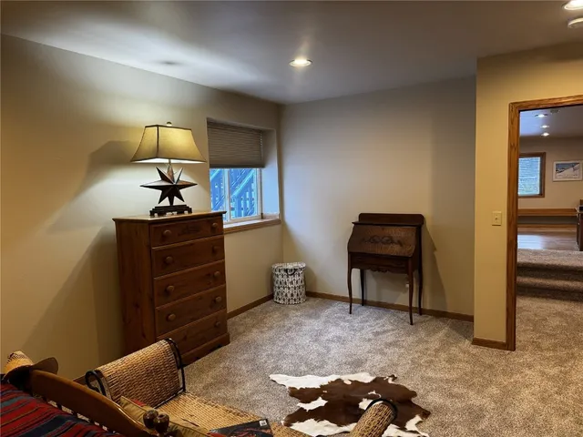 a bed room with a bed and a television