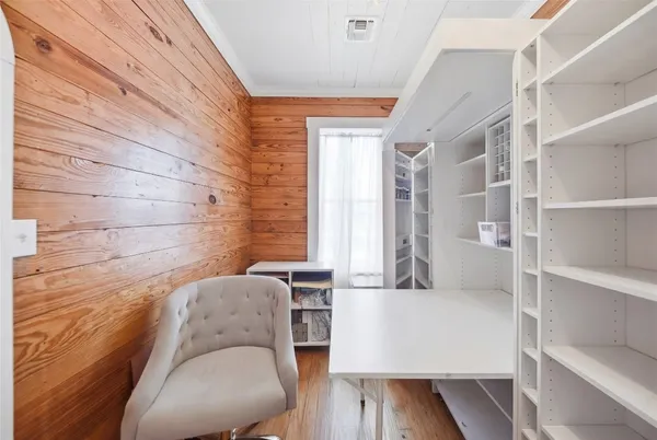 a view of livingroom with furniture and wooden floor