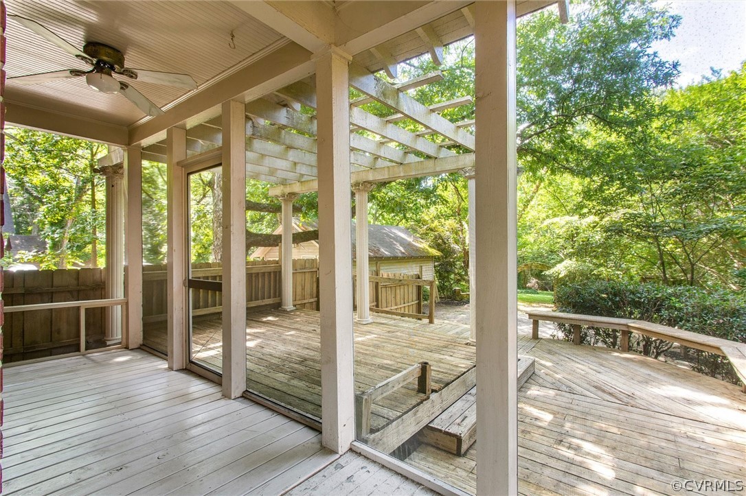 3417 West Hundred Road Chester, VA 23831 - Photo 18 of 23 a view of a balcony with wooden floor