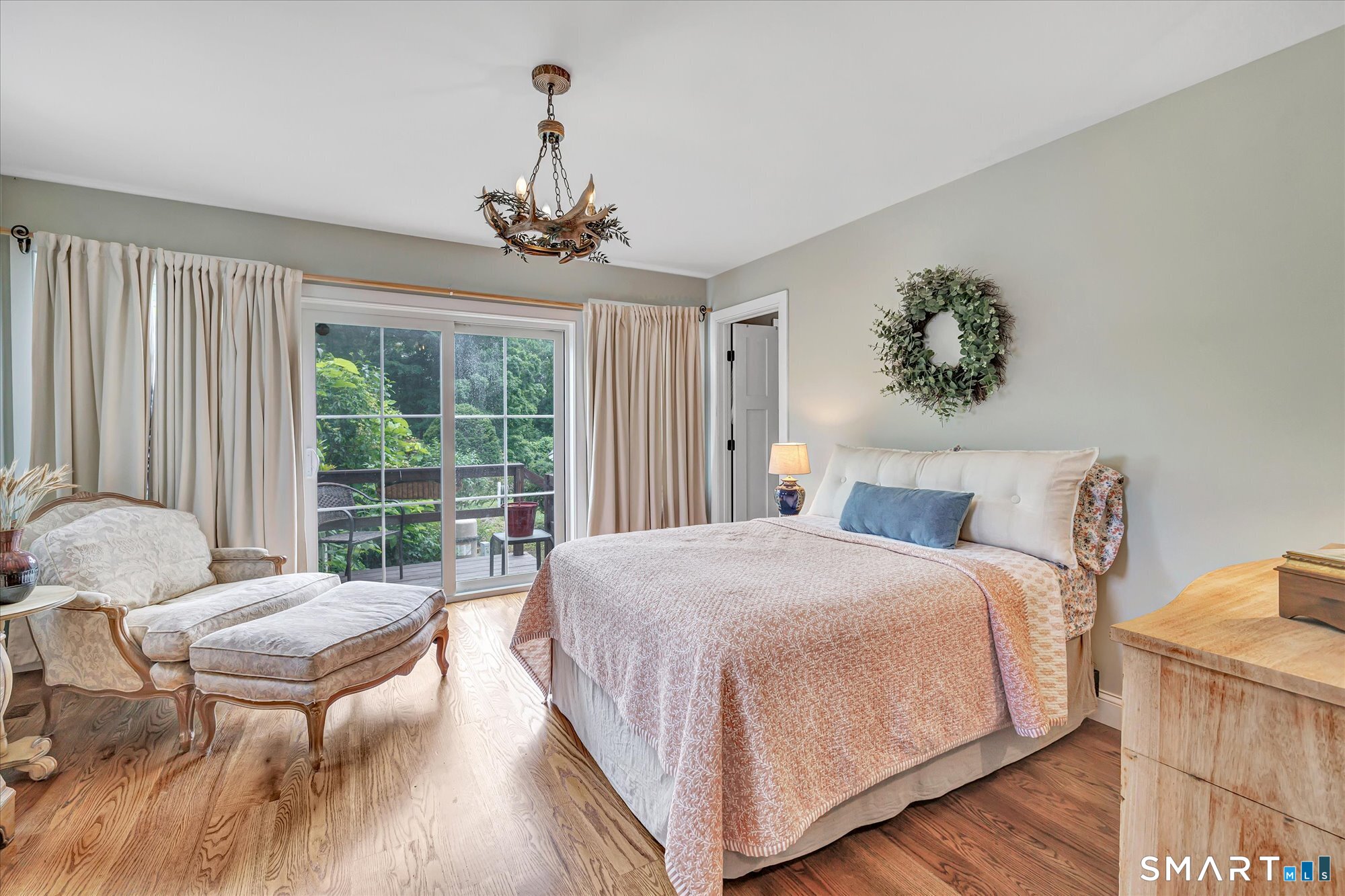 137 Rockwell Road Bethel, CT 06801 - Photo 20 of 40 MAIN FLOOR BEDROOM ENSUITE #2 WITH A PRIVATE DECK