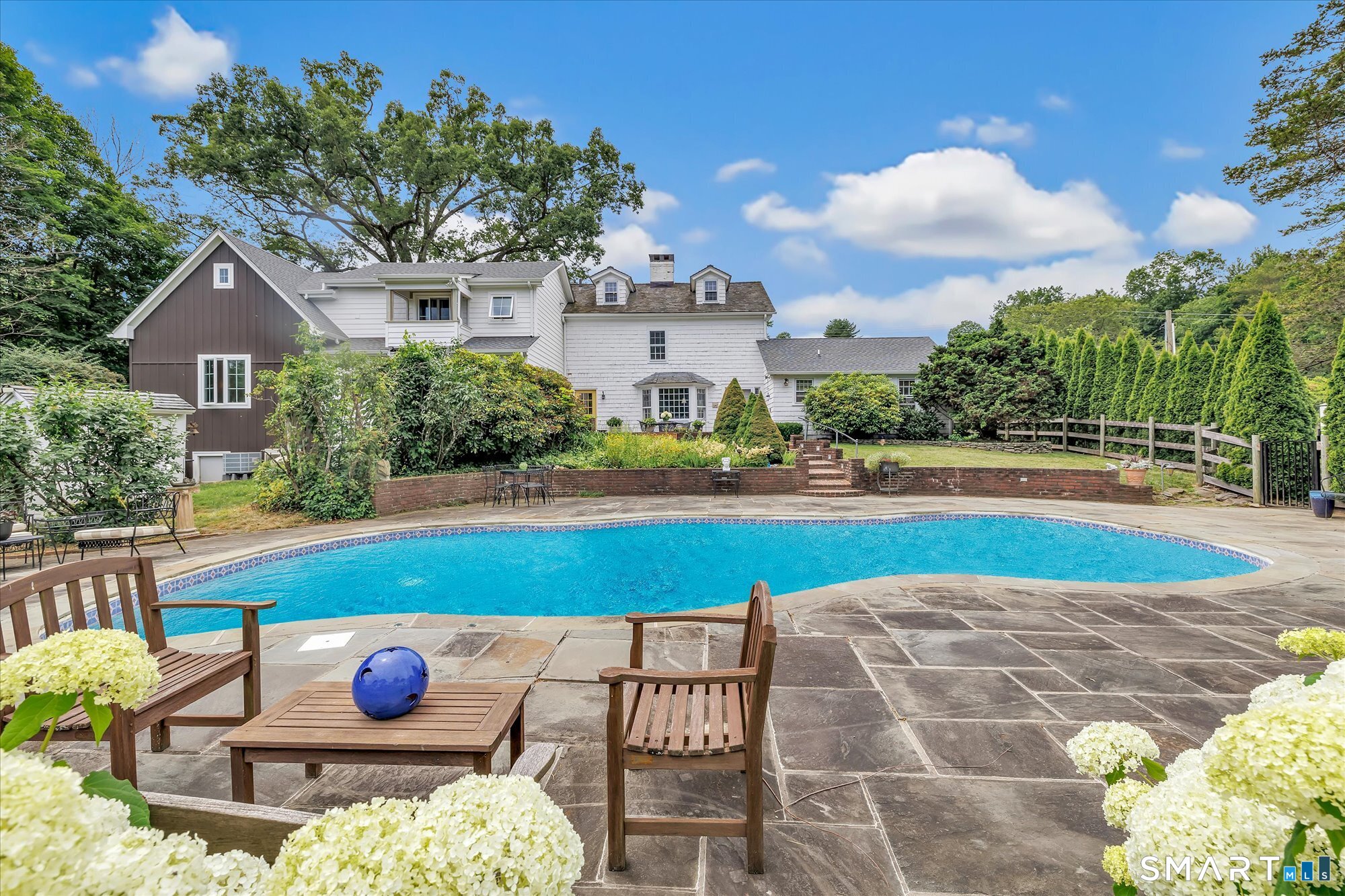 137 Rockwell Road Bethel, CT 06801 - Photo 32 of 40 NEWLY RESTORED 1950's GUNITE POOL WITH ORIGINAL TILE INLAY
