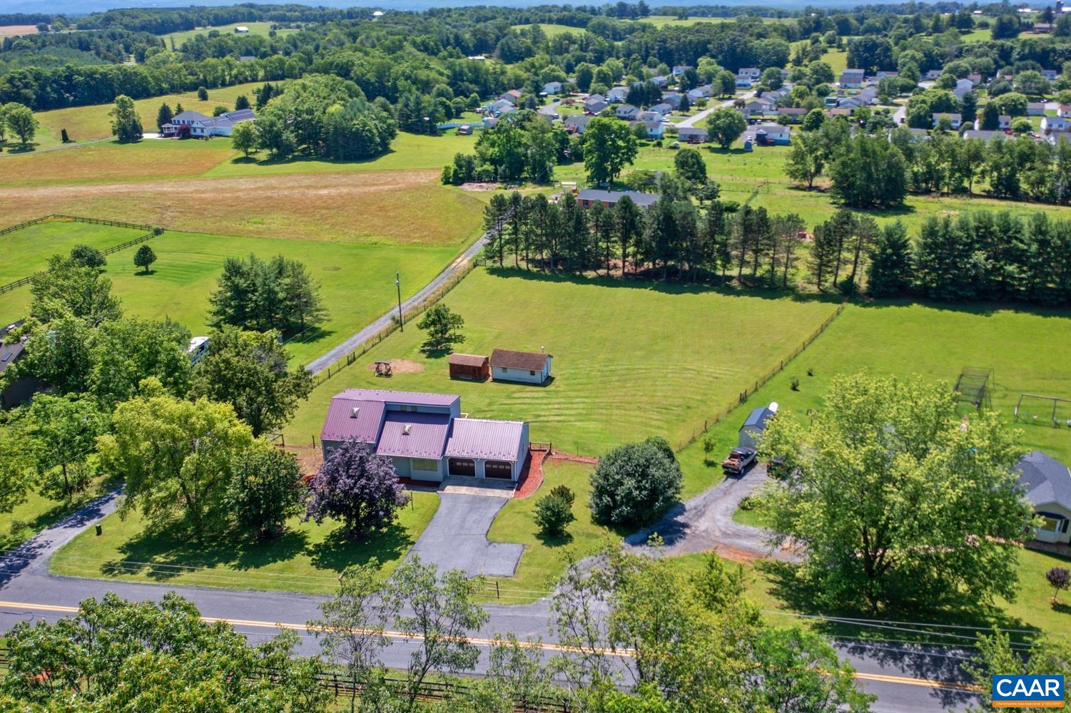 634 Augusta Farms Road Waynesboro, VA 22980 - Photo 3 of 32 an aerial view of house with yard swimming pool and outdoor seating