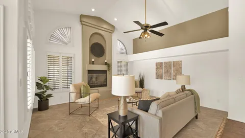 a bathroom with a granite countertop double vanity sink a mirror and a