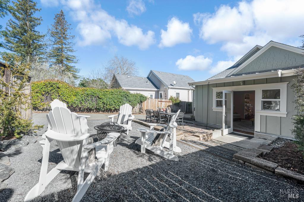 486 South Main Street Sebastopol, CA 95472 - Photo 15 of 27 a view of a patio with table and chairs and potted plants