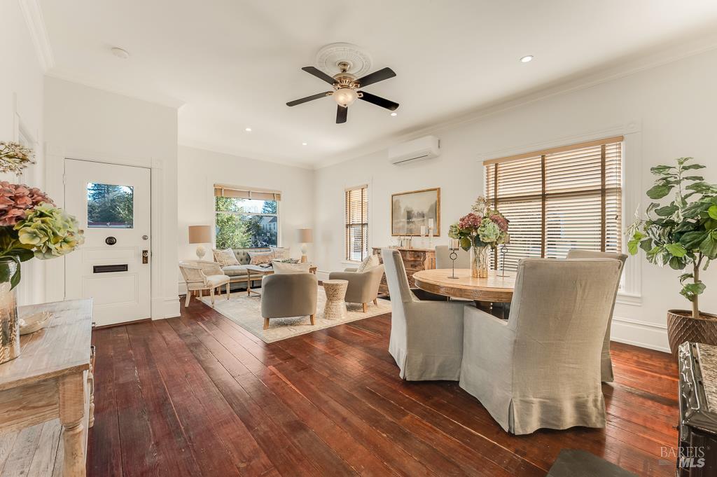 486 South Main Street Sebastopol, CA 95472 - Photo 4 of 27 a living room with fireplace furniture and a wooden floor