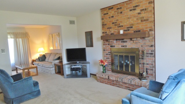 11 Prairie Drive Addison, IL 60101 - Photo 6 of 20 a living room with furniture and a fireplace