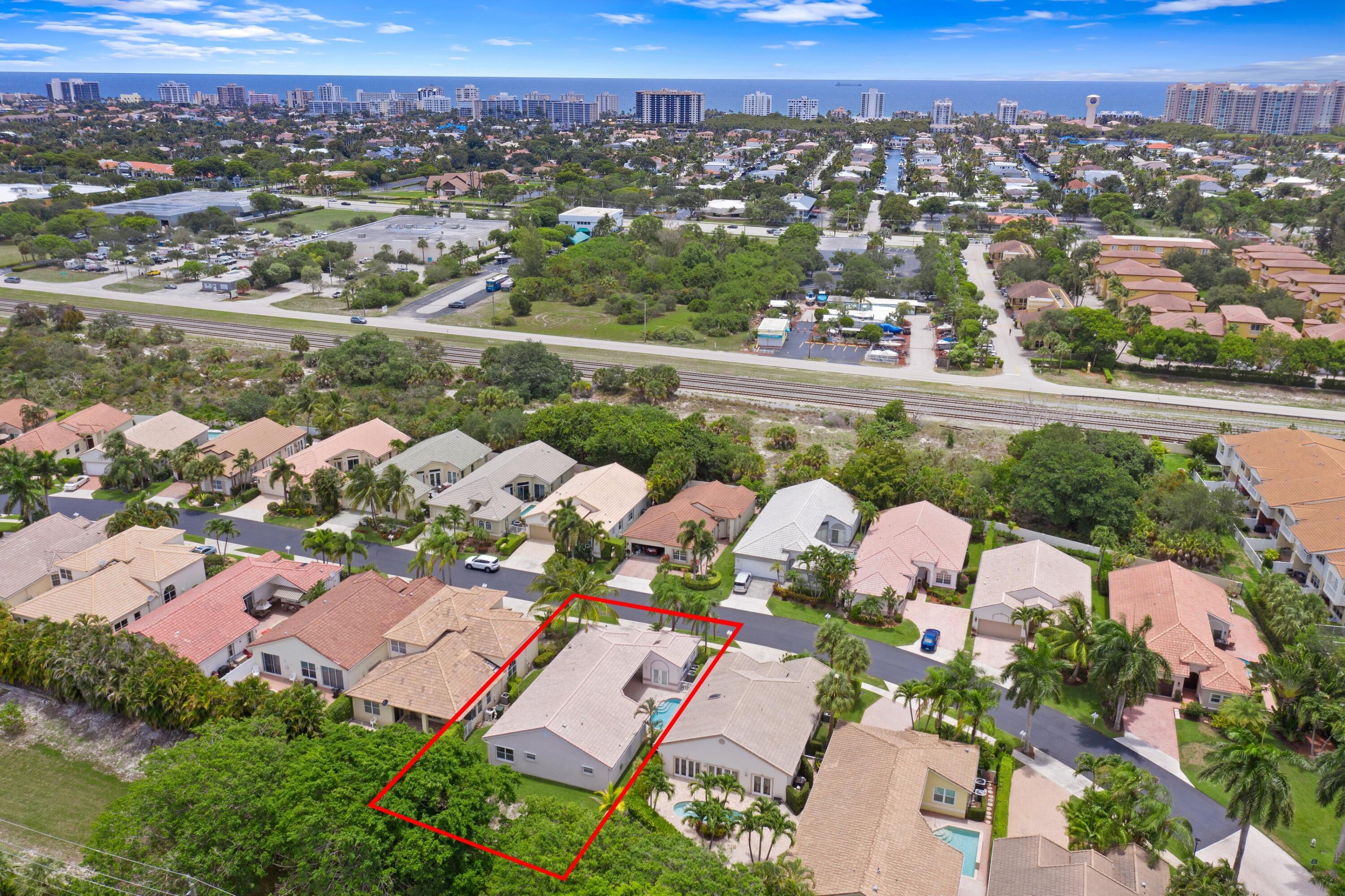 7041 Northwest Turtle Walk Boca Raton, FL 33487 - Photo 2 of 26 Aerial Ocean View
