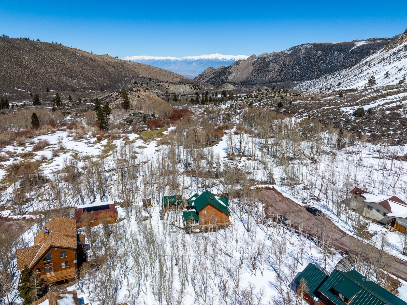 215 Alpine Drive Bishop, CA 93514 - Photo 6 of 33 an aerial view of residential houses with outdoor space and trees