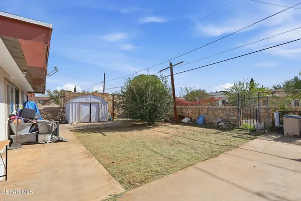 a view of a house with a patio