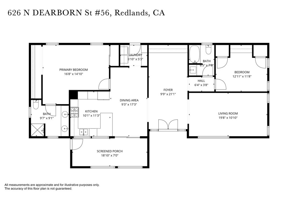626 North Dearborn Street, Unit 56 Redlands, CA 92374 - Photo 30 of 30 a picture of a floor plan