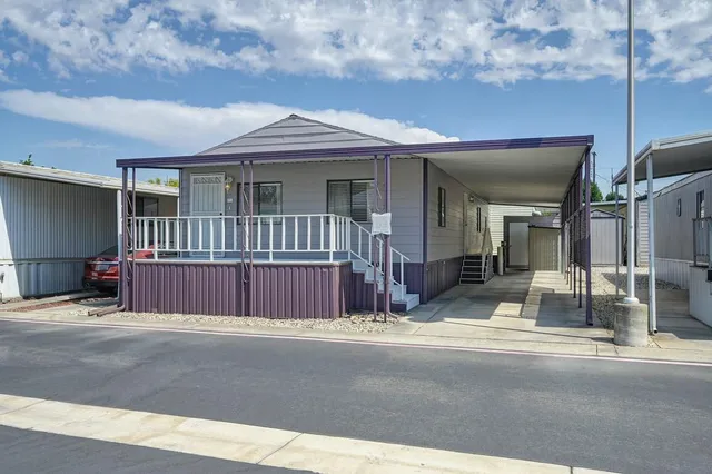a view of a house with a balcony