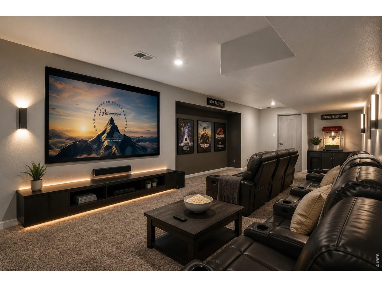 2824 Antelope Road Fort Collins, CO 80525 - Photo 21 of 32 Basement flex/rec room (virtually staged as theatre room)