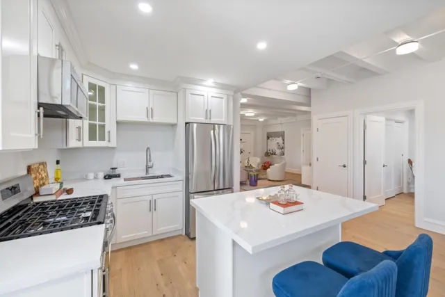 a workspace with furniture and window