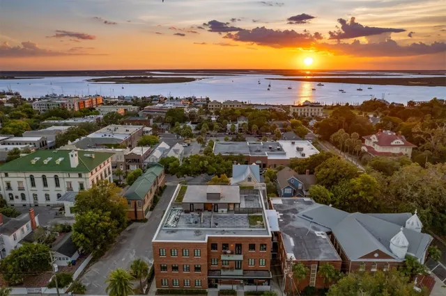 an aerial view of multiple house