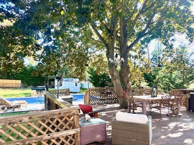 a outdoor space with furniture