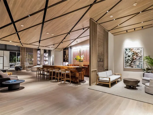 a bathroom with a shower and a mirror