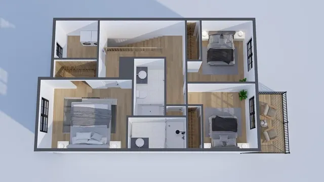 a room with fireplace