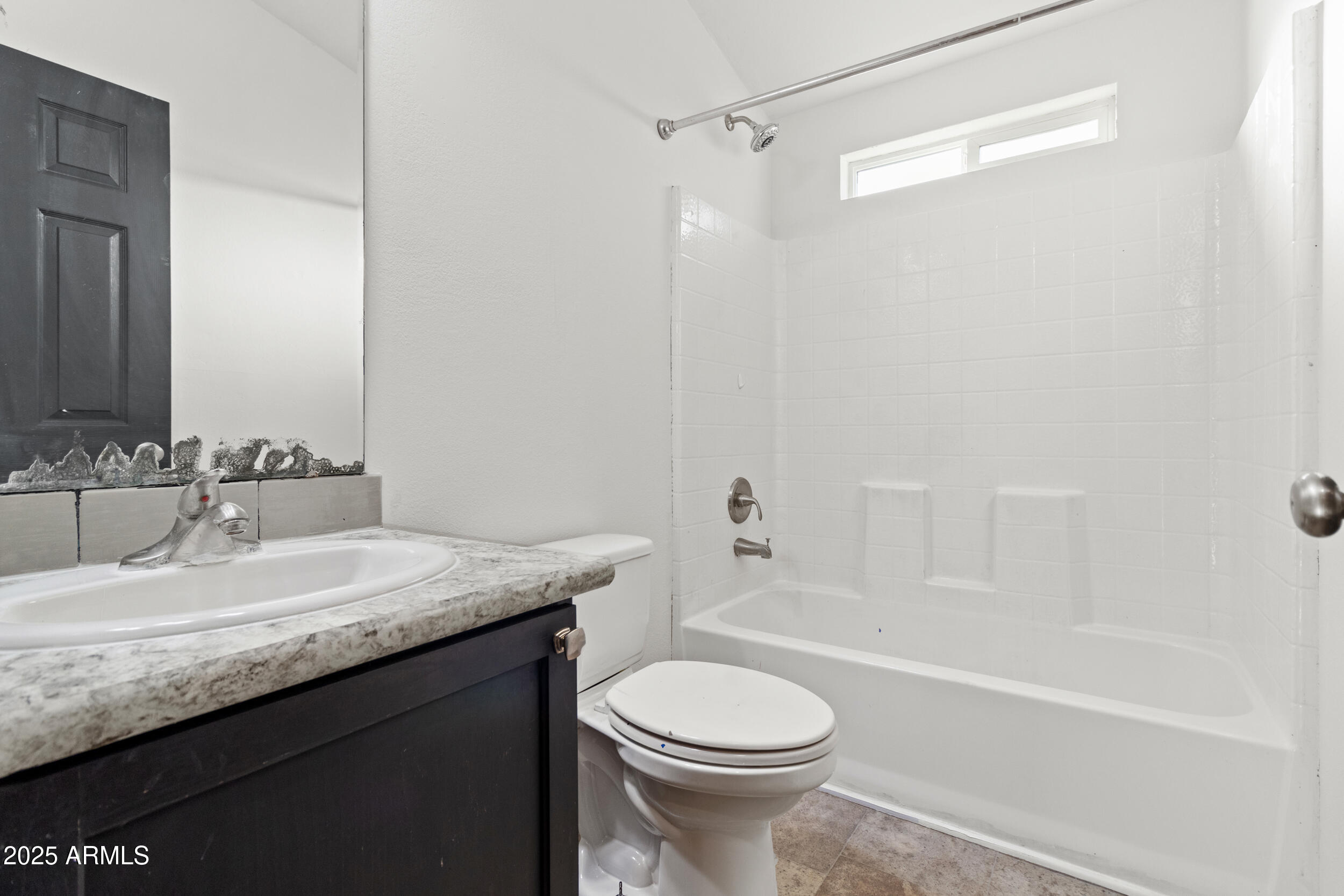 400 West Baseline Road, Unit 281 Tempe, AZ 85283 - Photo 29 of 54 a bathroom with a granite countertop sink toilet and shower