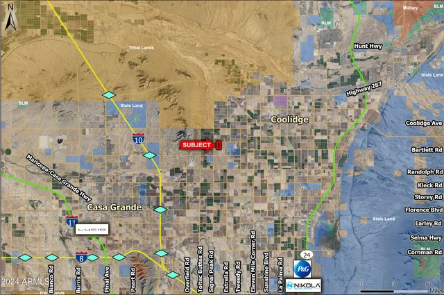 $1,600,000 | 0 West Woodruff Road, Coolidge, AZ 85128