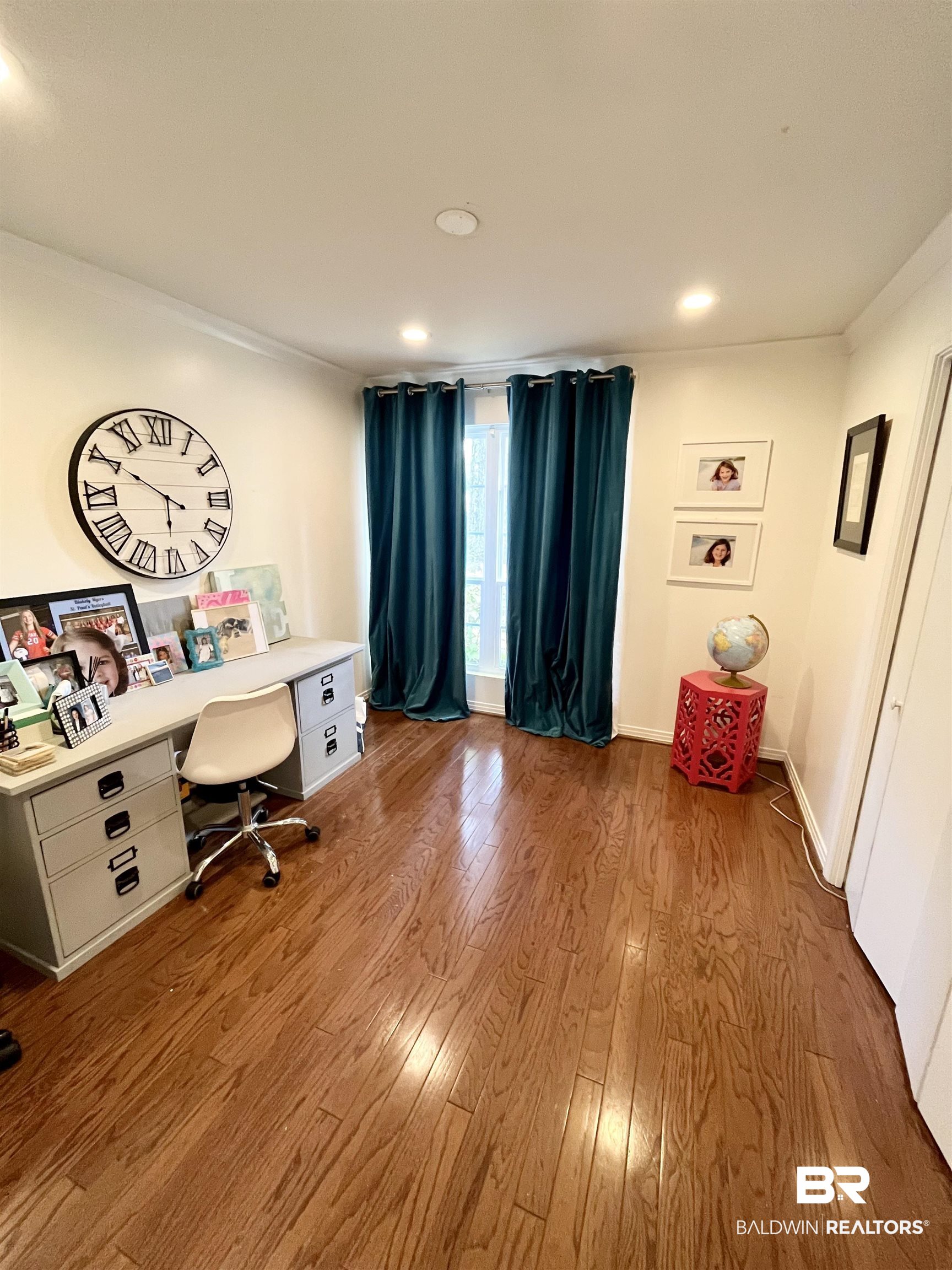 451 Ridgelawn Drive West Mobile, AL 36608 - Photo 27 of 41 Office space with wood finished floors, recessed lighting, and baseboards