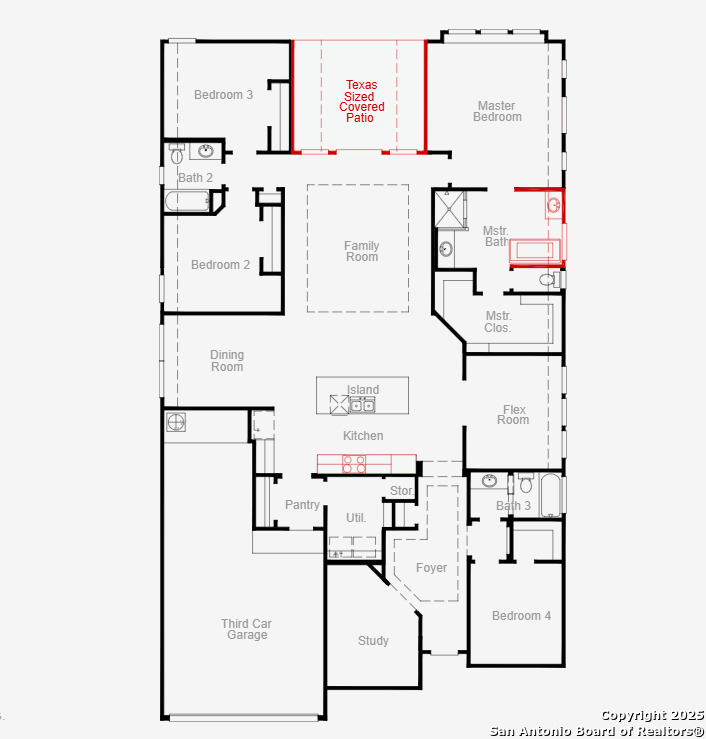 420 Foxtail Canyon Cibolo, TX 78108 - Photo 2 of 6 a picture of a wall with a white refrigerator and a white counter