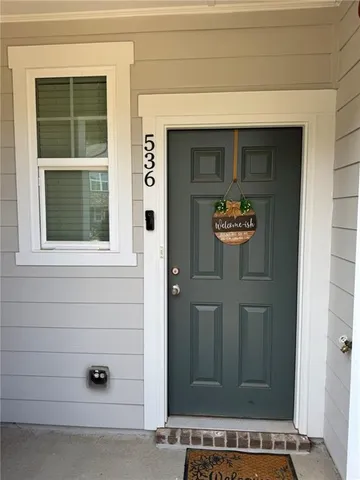 a view of front door of house