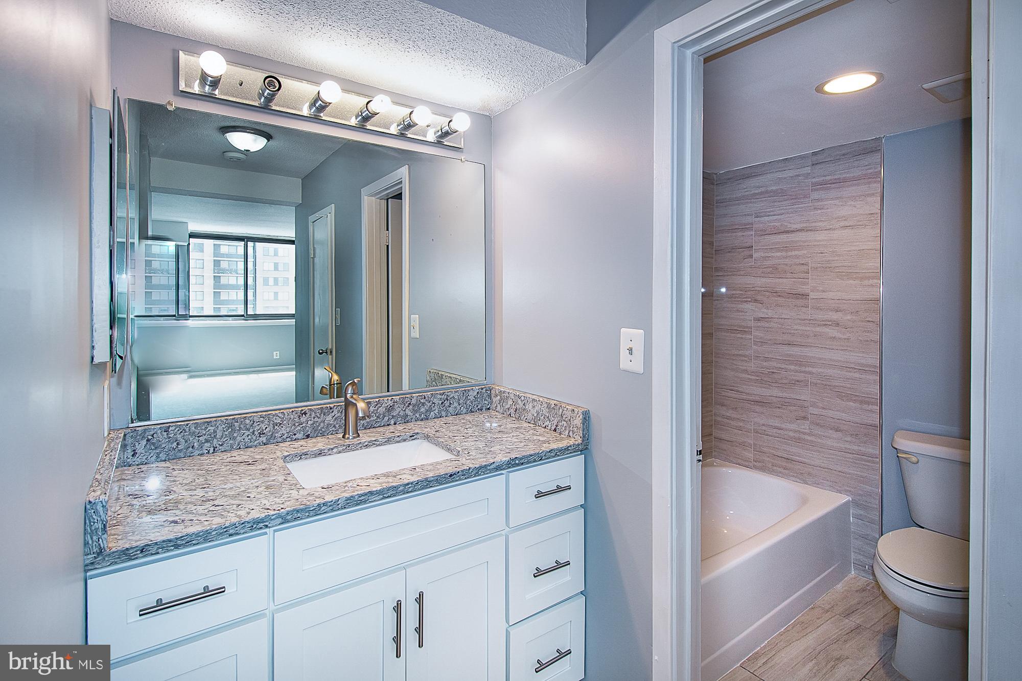 5505 Seminary Road, Unit 1003N Falls Church, VA 22041 - Photo 14 of 27 Custom Dressing Vanity adjacent to tub/shower.