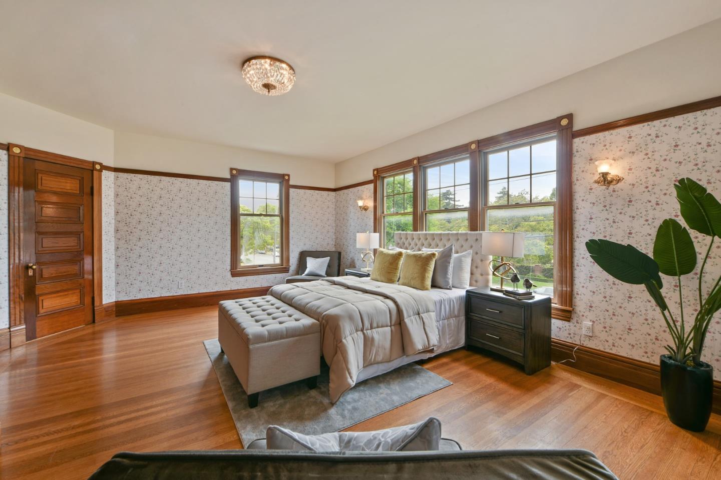 1106 Grand Street Alameda, CA 94501 - Photo 51 of 100 a spacious bedroom with a large bed and a large window