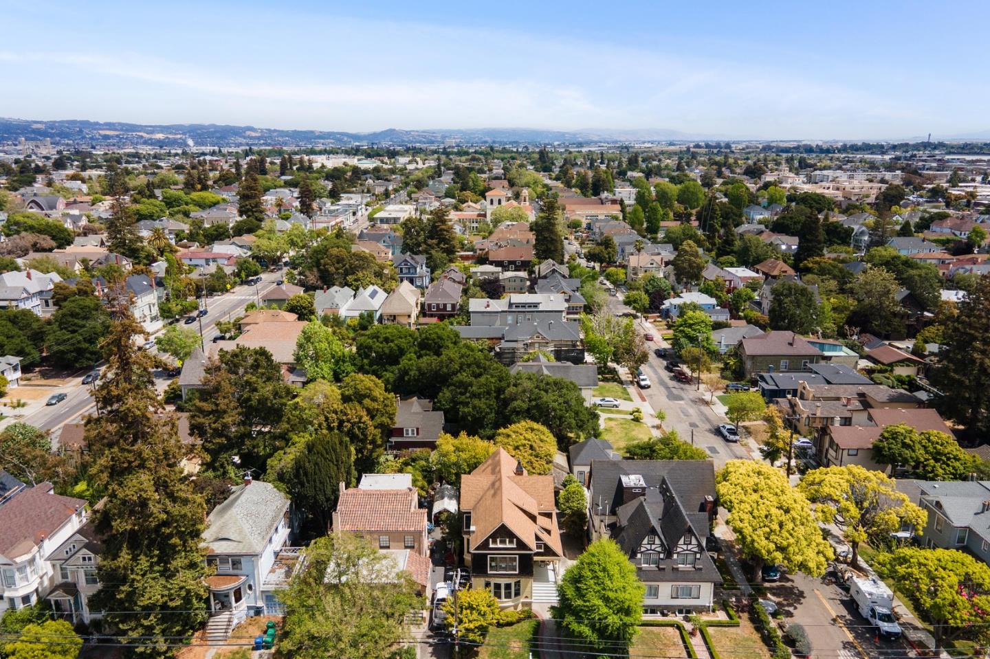 1106 Grand Street Alameda, CA 94501 - Photo 99 of 100 an aerial view of residential building with outdoor space