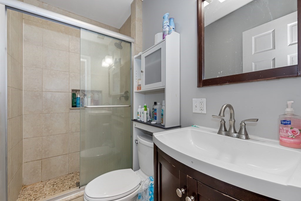 16 Sewall Street Boston, MA 02120 - Photo 33 of 42 a bathroom with a sink a toilet and shower