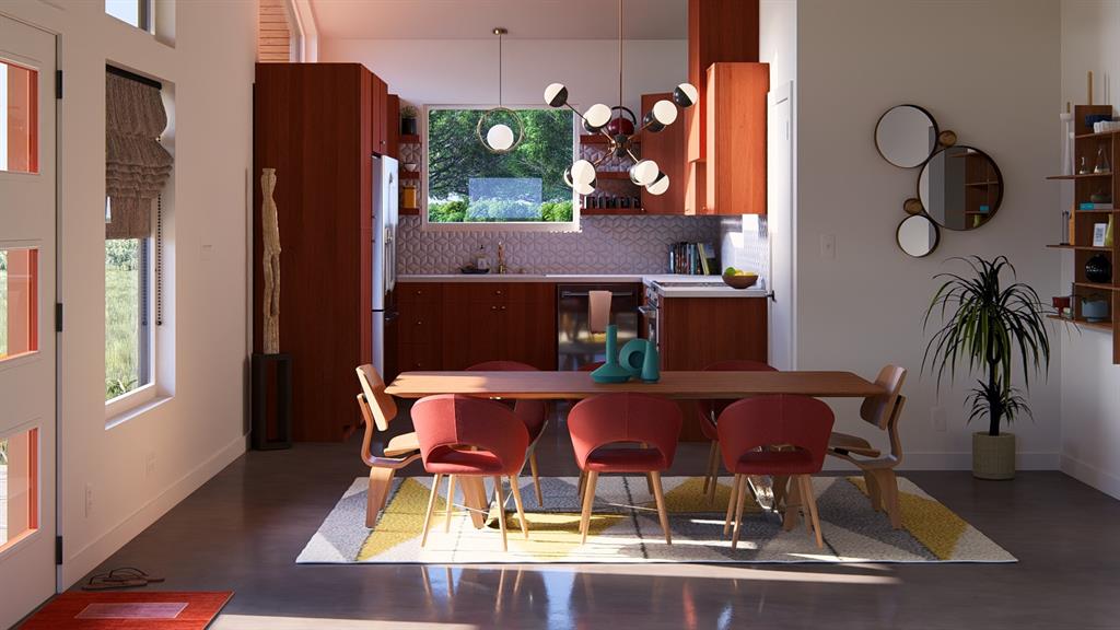 1895 Sunflower Road, Unit LOT 2 Paradise, TX 76073 - Photo 6 of 25 a view of a dining room with furniture window and wooden floor