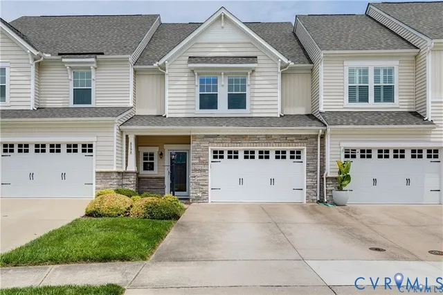a view of a house with a garage
