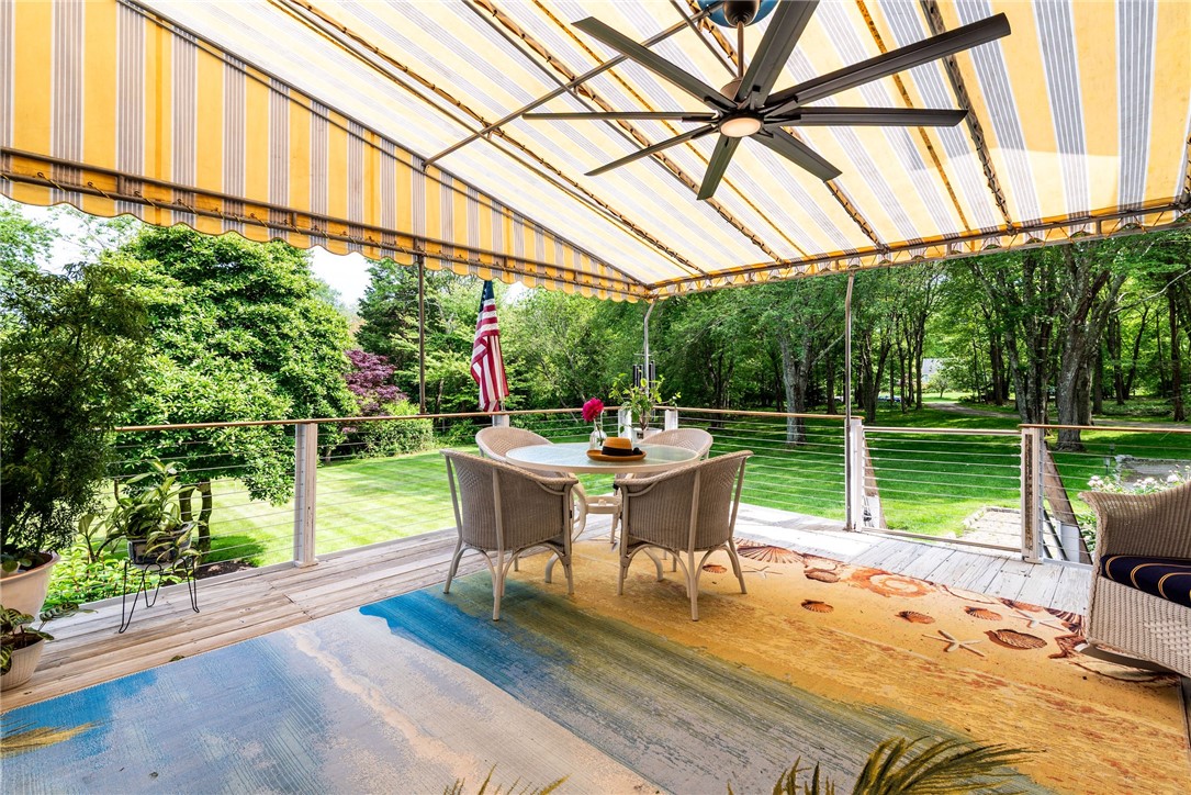 48 Wright Lane Jamestown, RI 02835 - Photo 14 of 48 Deck with awning