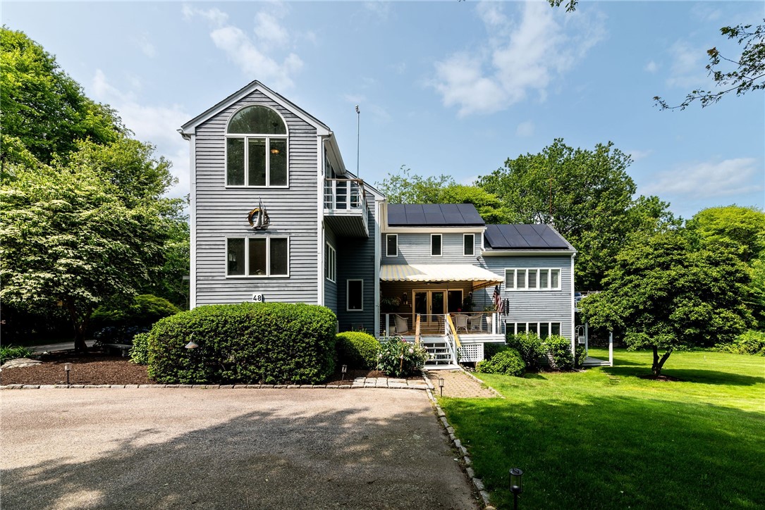 48 Wright Lane Jamestown, RI 02835 - Photo 6 of 48 The south facing elevation of the home