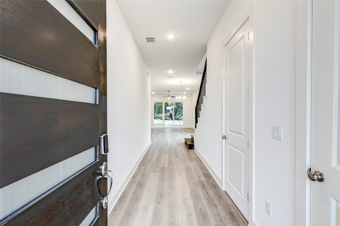 2000 Kit Circle Austin, TX 78758 - Photo 3 of 34 Hallway featuring recessed lighting and light wood-style flooring
