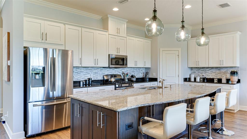 4511 Terrazza Court Lakewood Ranch, FL 34211 - Photo 10 of 65 a kitchen with stainless steel appliances granite countertop a sink refrigerator and cabinets